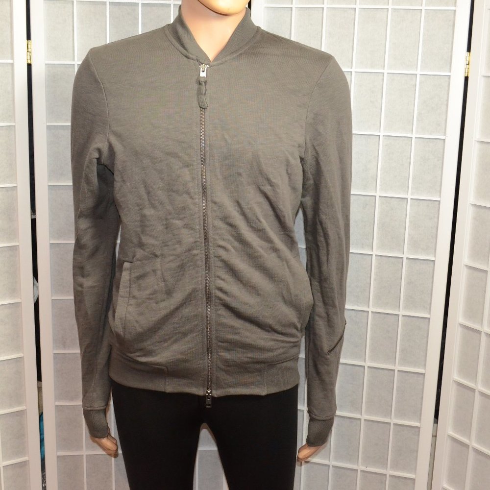 Mens All Saints Newton Bomber Sweater Jacket small